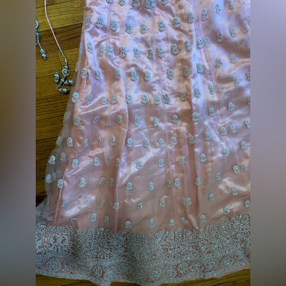 Traditional Indian Bollywood Designer Lehenga Wedding Bridal Dress Lengha Sz:36 - Picture 5 of 13